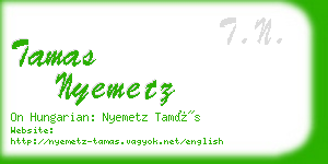 tamas nyemetz business card